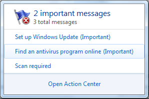 Alert from Windows 7