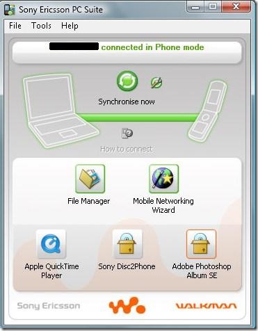 image برنامج Sony Ericsson PC Suite 6.011.00 للتحكم بجوالات سوني اريكسون 3
