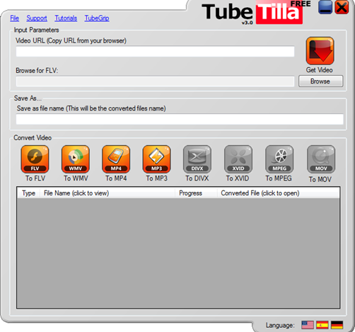 YouTube Converter; Convert YouTube videos to MP4, MP3 and WMV.