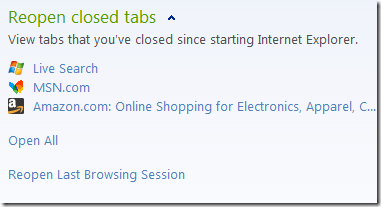 tabs in IE