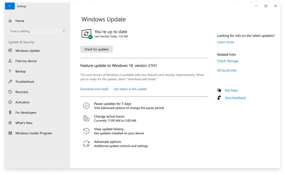 Download Windows 10 21H1 Update