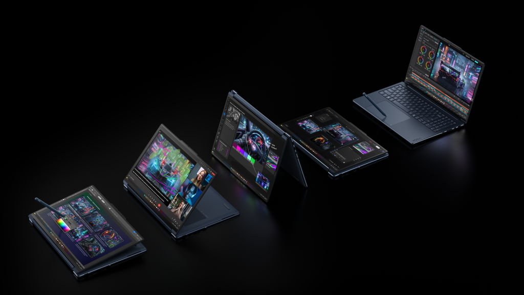 Lenovo Yoga 9n 2-in-1 in its convertible modes