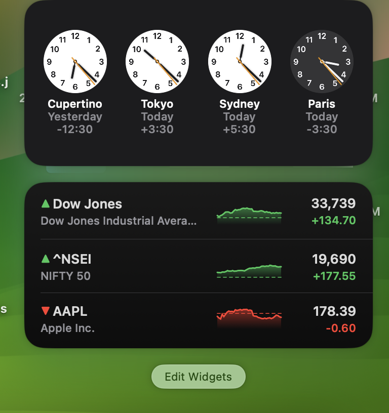 Add Widgets to macOS Sonoma