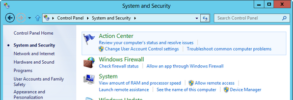 Action center