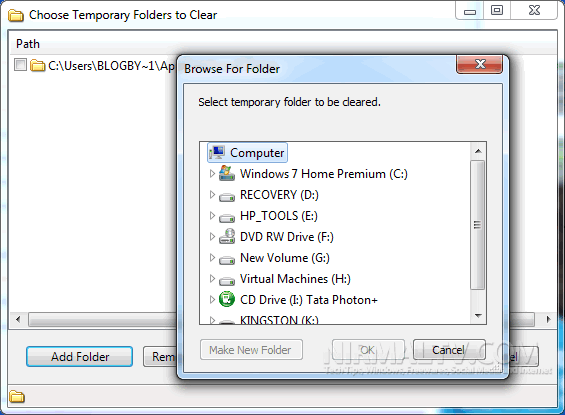 Add Temp Folders