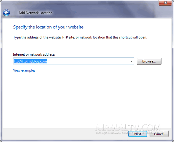 Add network Location