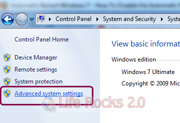 Advanced settings