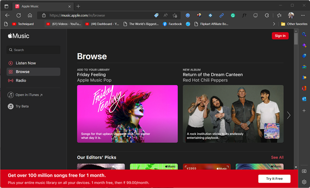 Apple Music on Windows 11