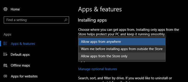 Apps from store
