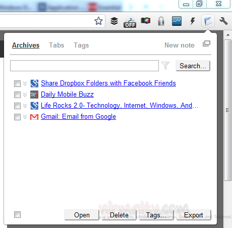 Archived pages