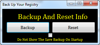 Back up OEM Informatio