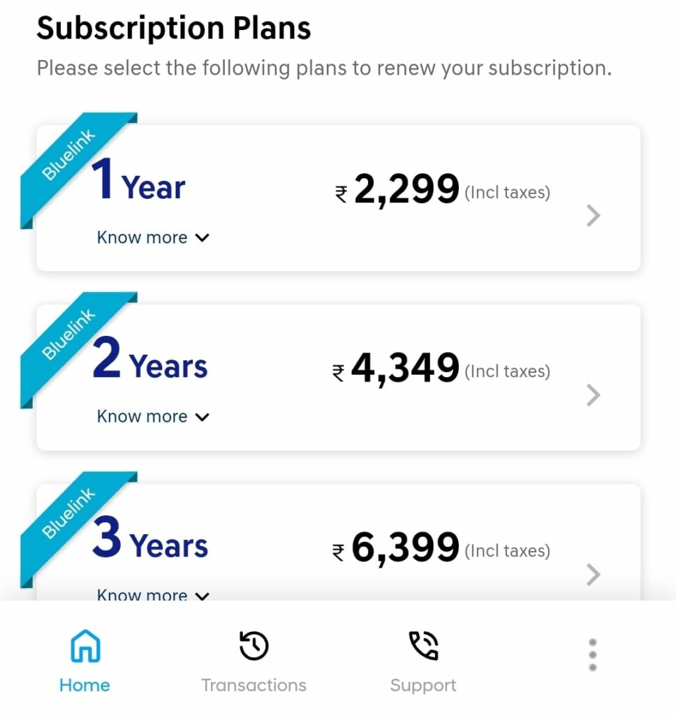 Hyundai Bluelink Subscription Cost