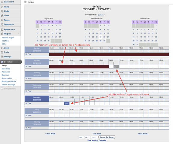 Bookings View