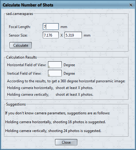 Calculate number of shots
