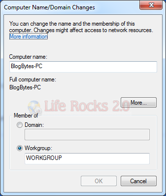 Change Workgroup
