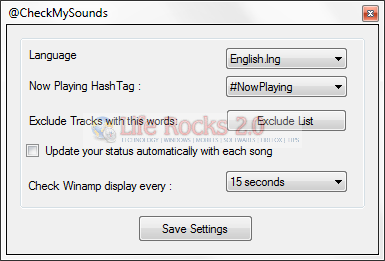 CheckMySounds Settings