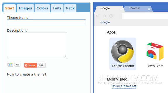 Chrome theme creator