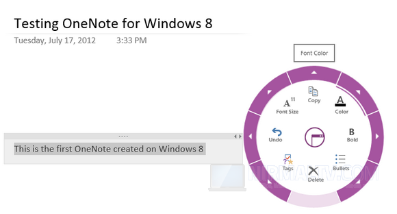 Circle menu