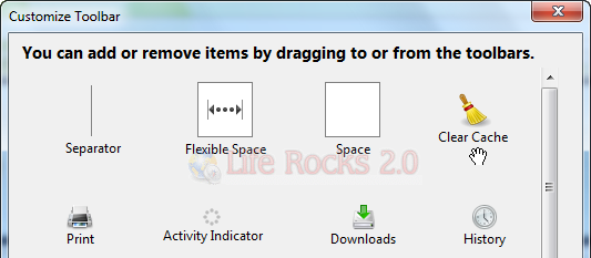 Clean Cache Button