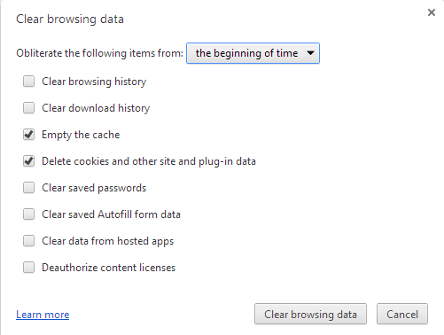 Clear browsing