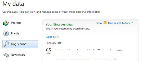 Clear history