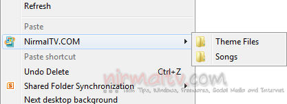 Context menu created