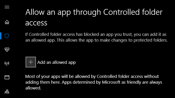 Controlled folder access1