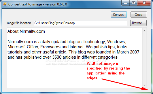 ConvertTextToImage
