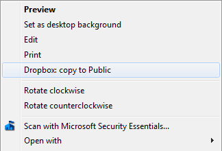 Copy to dropbox