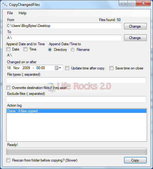 Copy Changed files