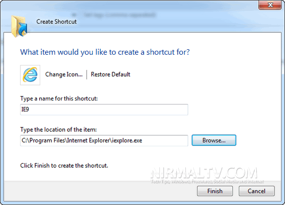 Create Shortcut