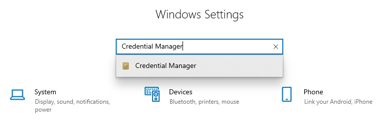 Credential Manager in Windows 11
