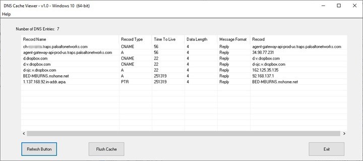 View DNS Cache