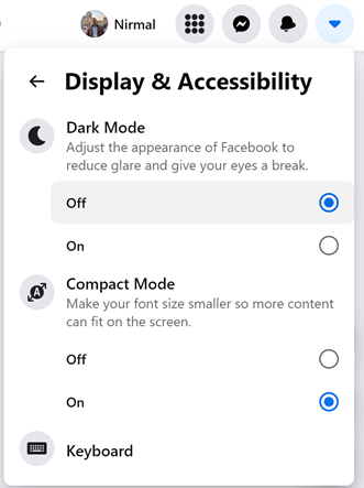 Enable Dark Mode on Facebook