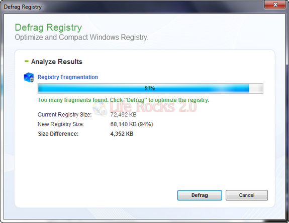 Defrag registry