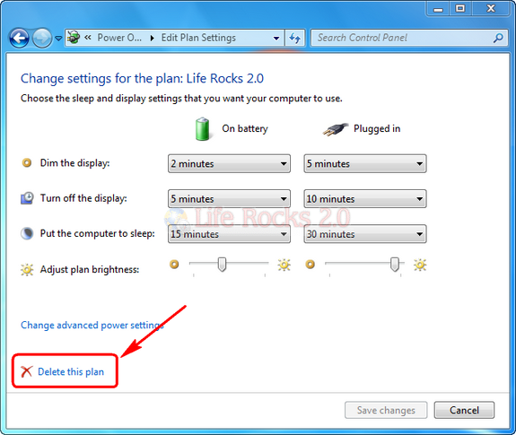 Delete Power Plan