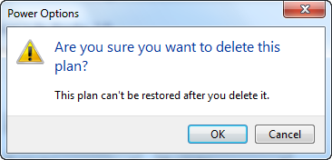 Delete confirmation