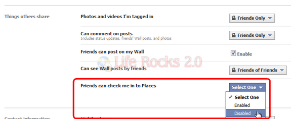 Disable checking in by friends