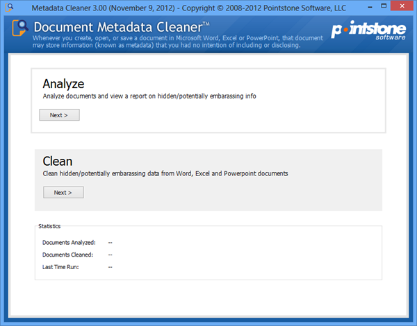 Document metadata cleaner