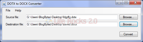 Dotx converter