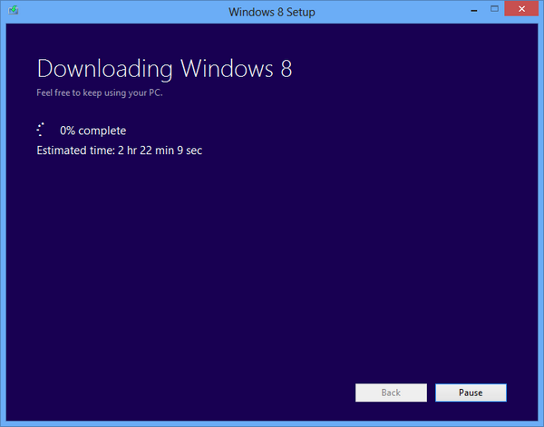 Downloading windows