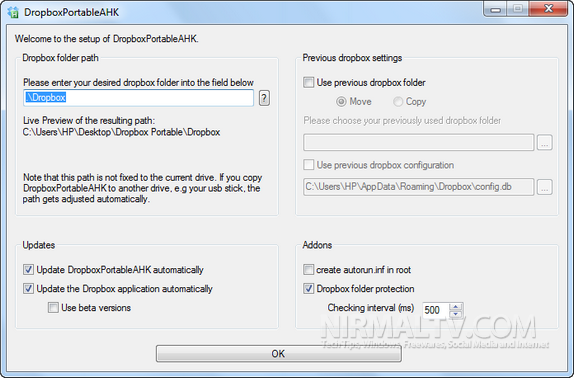 Dropbox Portable version