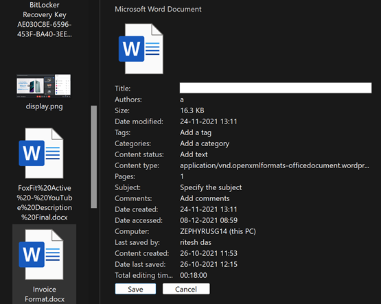 Edit File Meta Information