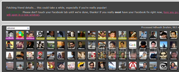 Fetch Facebook contacts