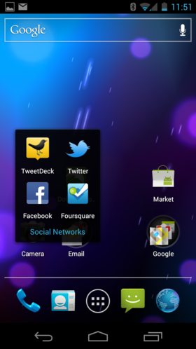 Folders on Home screen