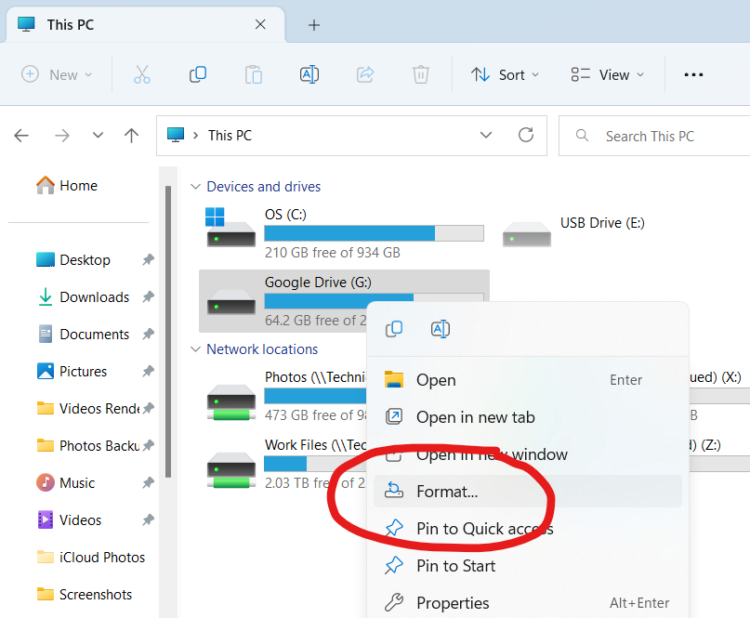 How to Erase and Format a Drive in Windows 11