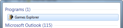 Games explorer