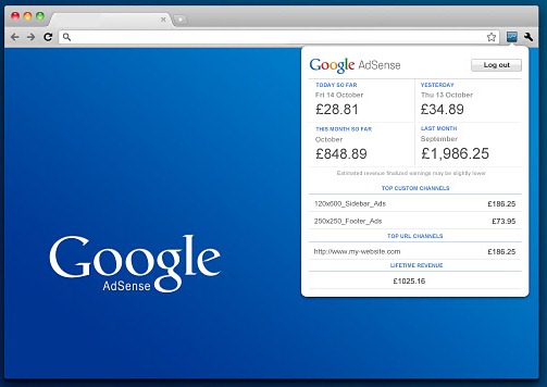 Google Adsense toolbar