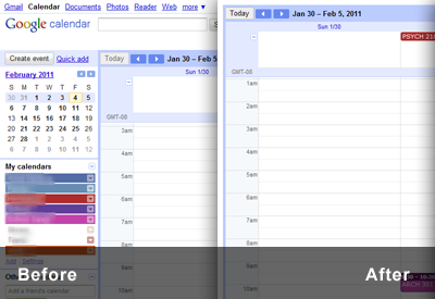 Google Calendar Minimal