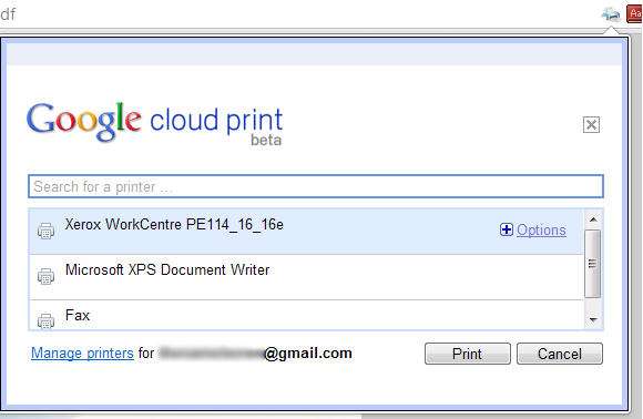 Google Cloud Print